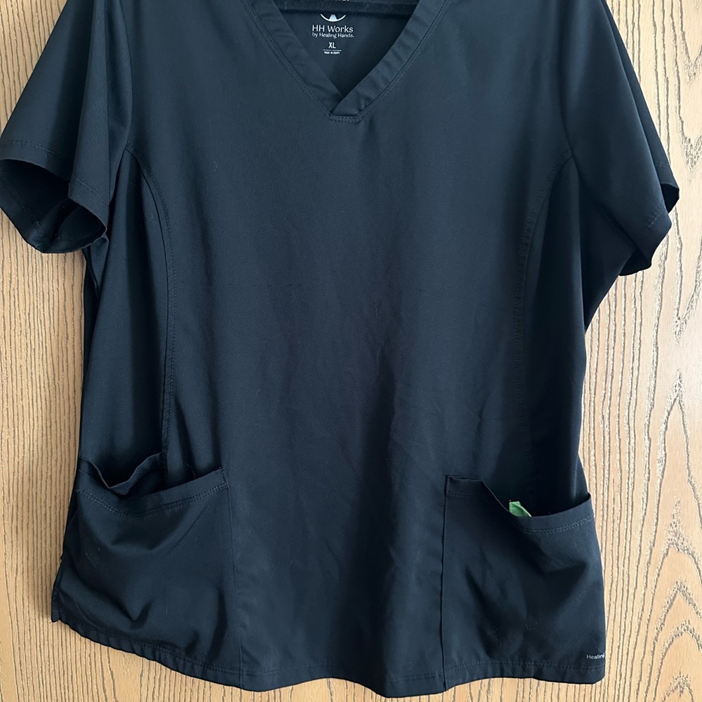 (Set of 2) Healing Hands Black Relaxed Boxy Short Sleeve Tee